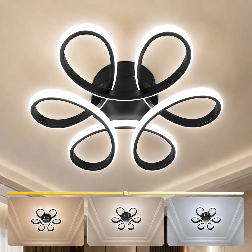 Luminária Led Moderna De Seis Folhas Para Teto Quarto Bivolt
