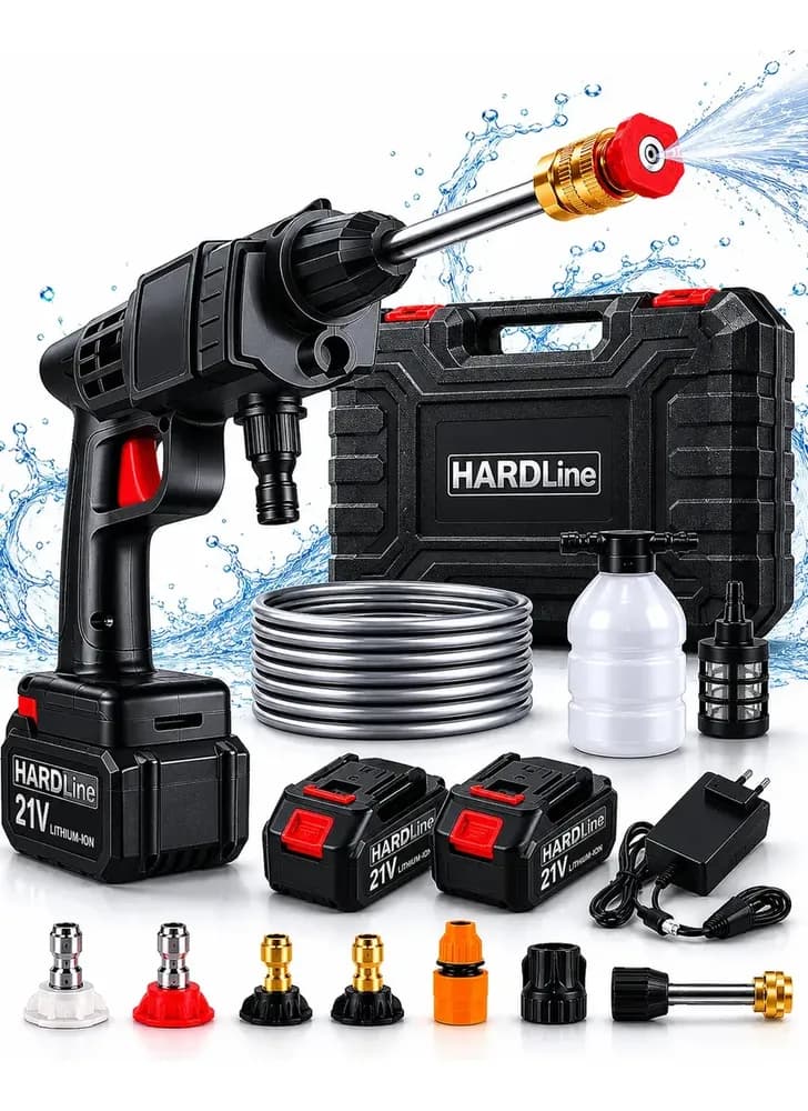 Lavadora Alta Pressão Portátil Recarregável Sem Fio Bivolt Hardline