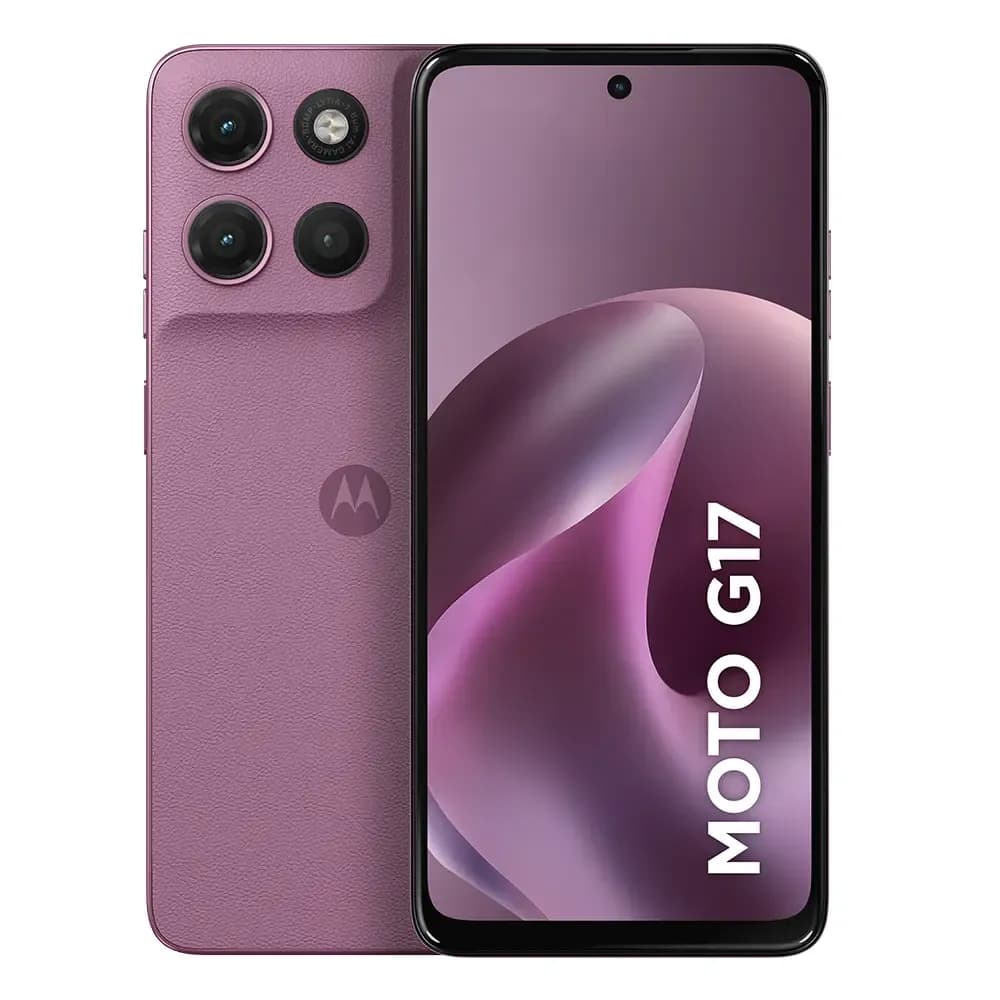 Smartphone Motorola Moto G17 4g - 128gb 12gb (4gb Ram + 8gb Ram Boost), Camera 50mp Sony Lytia 600, Tela Fhd+ 60hz, Bateria 5200 Mah - Rosa