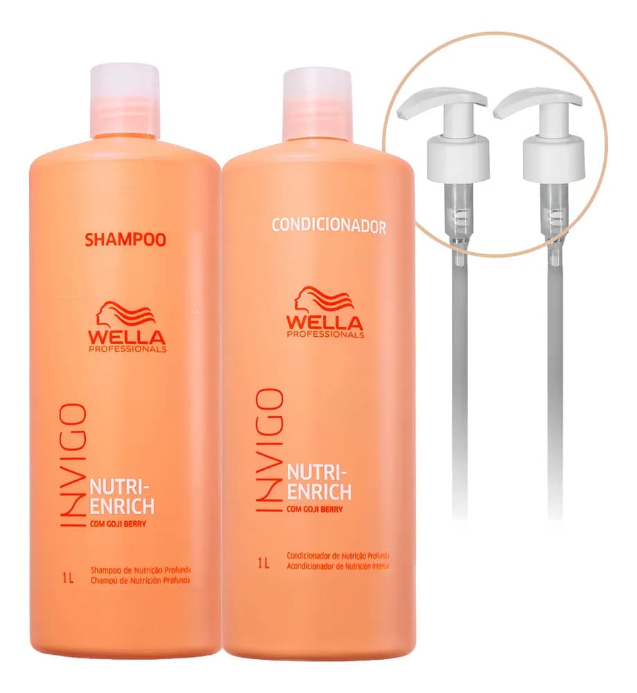 Kit Wella Invigo Nutri Enrich Shampoo Condicionador E Válvulas