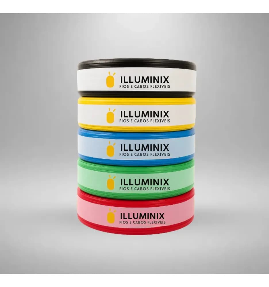 Cabo Flexível 2,5 Mm² Illuminix Rolo Com 100 Metros 750v Vermelho