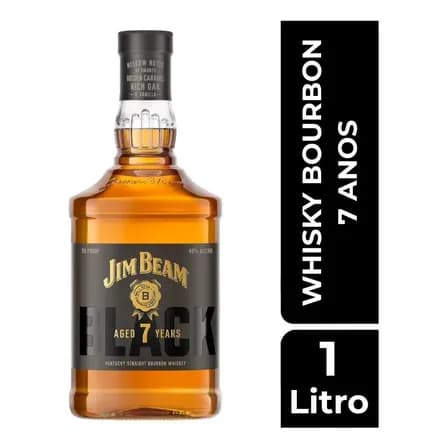 Whisky Bourbon Jim Beam Black 7 Anos 1L