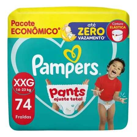 Fralda Pants Ajuste Total Tamanho XXG 74 Unidades Pampers