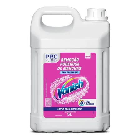 Tira Manchas Vanish Líquido Multiuso para Roupas Coloridas Pro Line 5L
