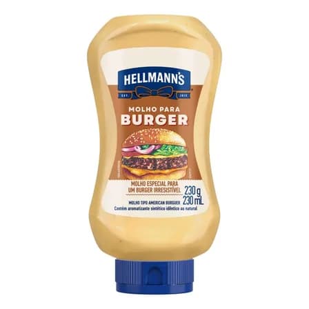 Molho Para Burger Hellmanns Original 230g Squeeze