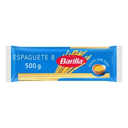 Macarrão com Ovos Espaguete 8 Barilla Pacote 500g