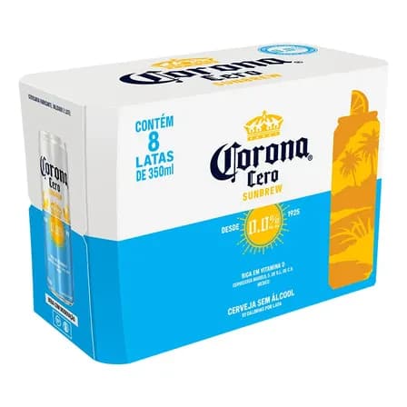 Cerveja Corona Zero Sunbrew 350ml Lt - 8 Unidades